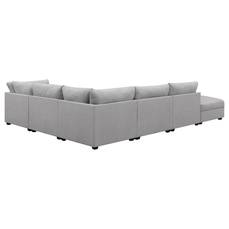 Cambria 6-piece Upholstered Modular Sectional Sofa Grey 551511-SET - Ella Furniture