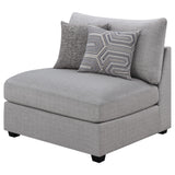 Cambria Upholstered Armless Chair Grey 551511 - Ella Furniture