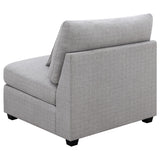 Cambria Upholstered Armless Chair Grey 551511 - Ella Furniture