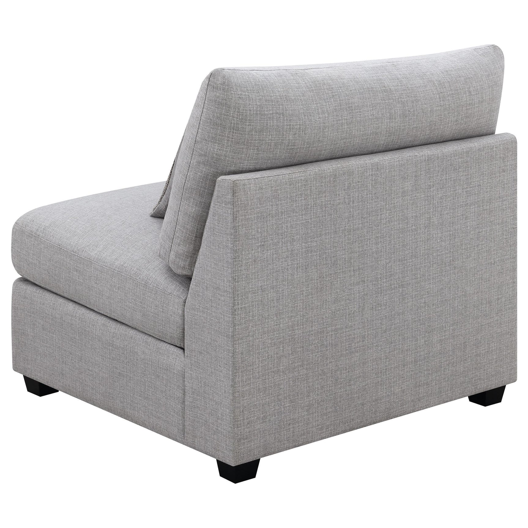 Cambria Upholstered Armless Chair Grey 551511 - Ella Furniture