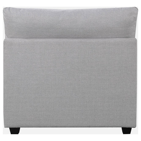 Cambria Upholstered Armless Chair Grey 551511 - Ella Furniture