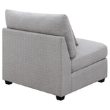 Cambria Upholstered Armless Chair Grey 551511 - Ella Furniture