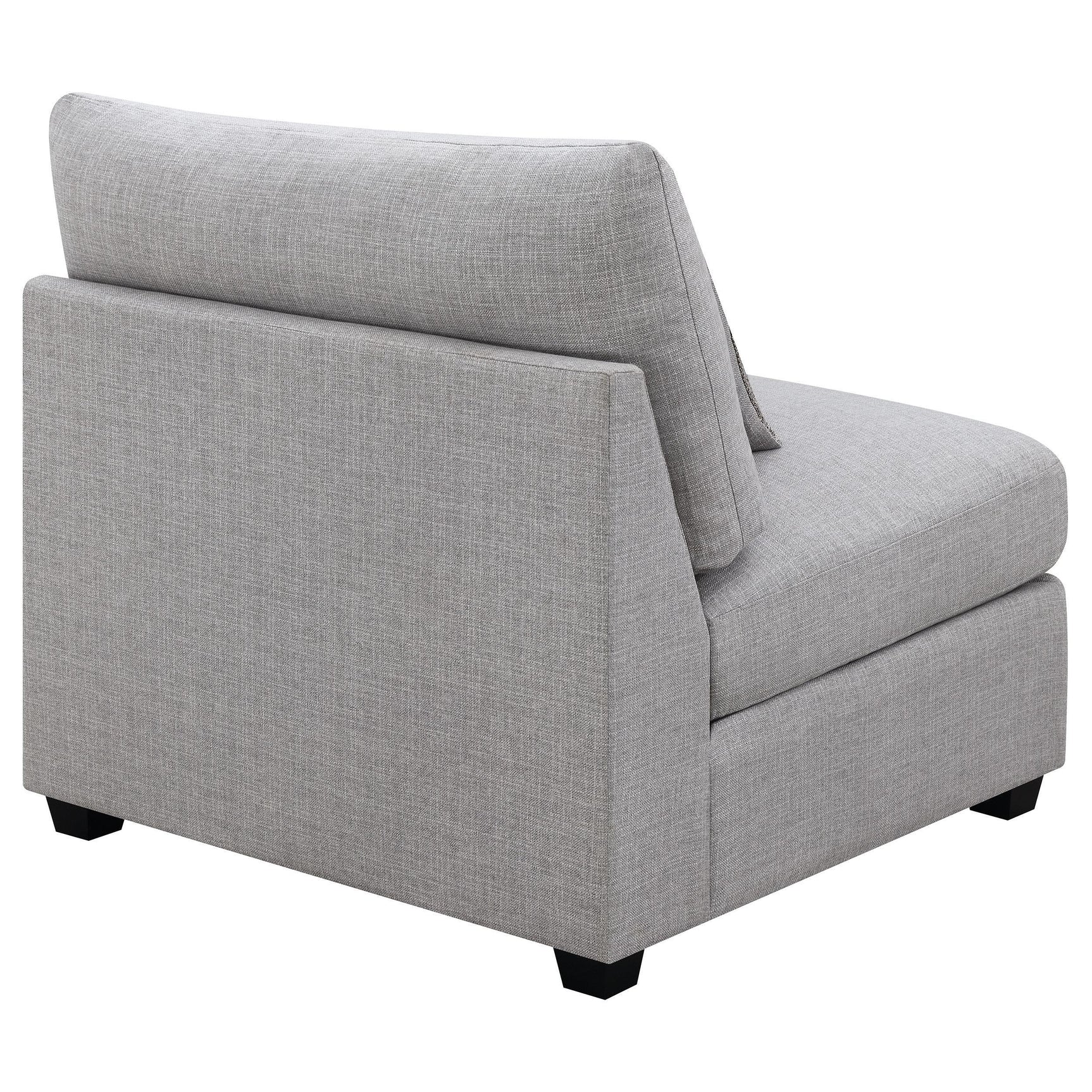 Cambria Upholstered Armless Chair Grey 551511 - Ella Furniture