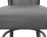 Camelia Gray Modern And Sleek Metal Glass Round Counter Height Dining Room Set - Ella Furniture