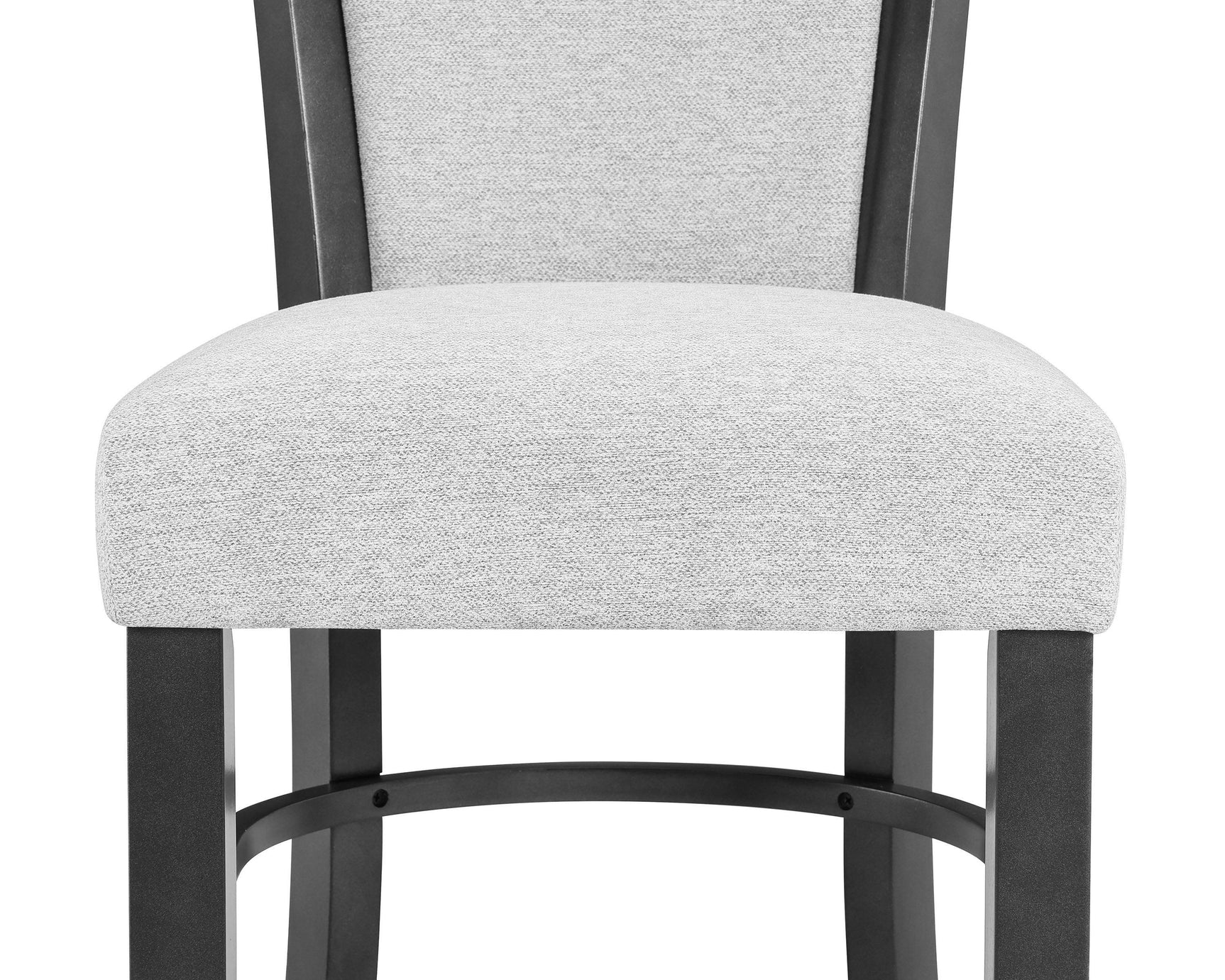 Camelia Gray Modern Solid Wood Glass Faux Leather Counter Height Dining Room Set - Ella Furniture