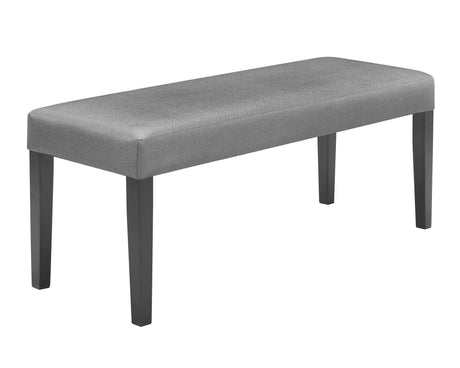 Camelia Gray Modern Solid Wood Glass Faux Leather Dining Room Set - Ella Furniture