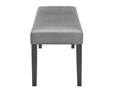 Camelia Gray Modern Solid Wood Glass Faux Leather Dining Room Set - Ella Furniture