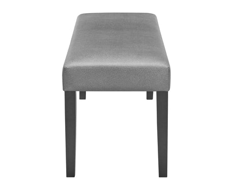 Camelia Gray Modern Solid Wood Glass Faux Leather Dining Room Set - Ella Furniture