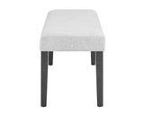 Camelia White/Gray Modern Solid Wood Glass Fabric Upholstered Dining Room Set - Ella Furniture