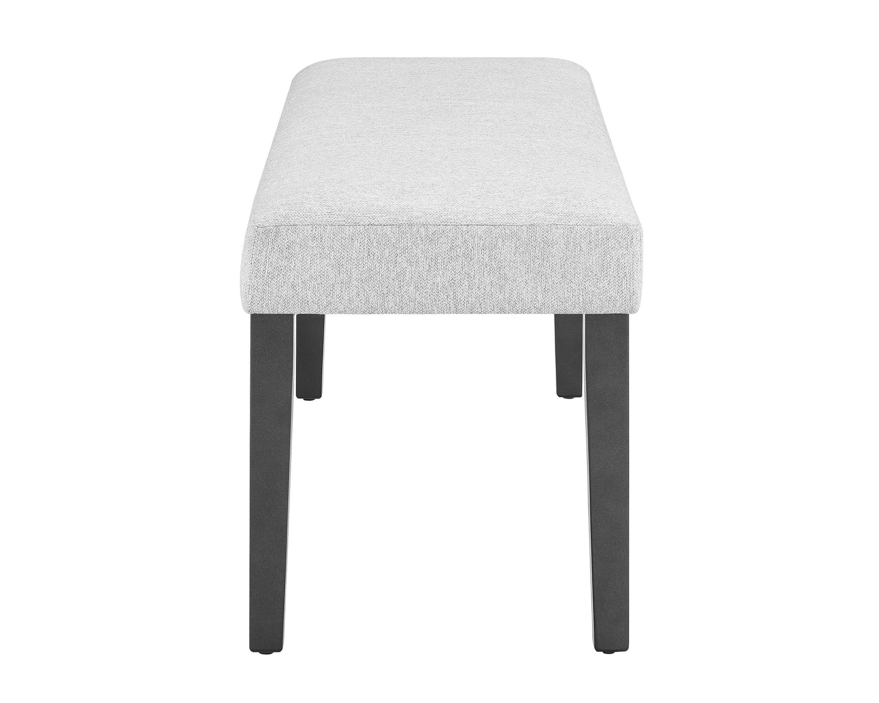 Camelia White/Gray Modern Solid Wood Glass Fabric Upholstered Dining Room Set - Ella Furniture