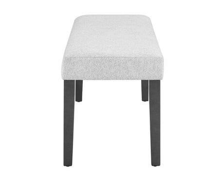 Camelia White/Gray Modern Solid Wood Glass Fabric Upholstered Dining Room Set - Ella Furniture