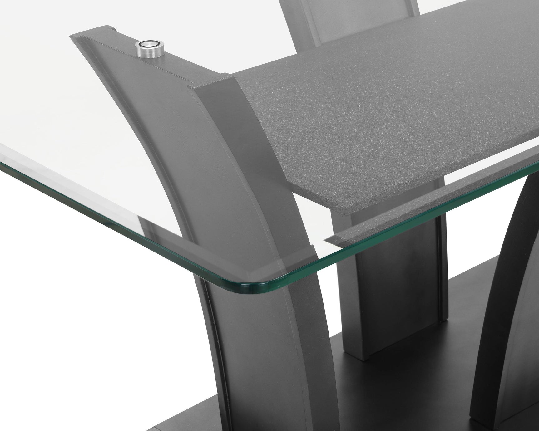 Camelia White/Gray Modern Solid Wood Glass Fabric Upholstered Dining Room Set - Ella Furniture