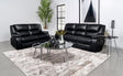 Camila 2-piece Upholstered Motion Reclining Sofa Set Black 610244-S2 - Ella Furniture