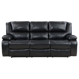 Camila 2-piece Upholstered Motion Reclining Sofa Set Black 610244-S2 - Ella Furniture