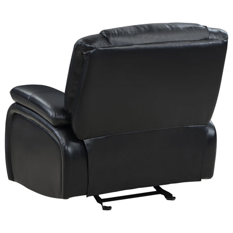 Camila 3-piece Upholstered Motion Reclining Sofa Set Black 610244-S3 - Ella Furniture