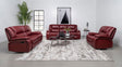 Camila 3-piece Upholstered Reclining Sofa Set Red 610241-S3 - Ella Furniture