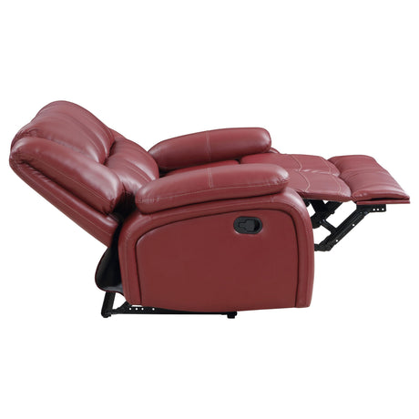 Camila 3-piece Upholstered Reclining Sofa Set Red 610241-S3 - Ella Furniture