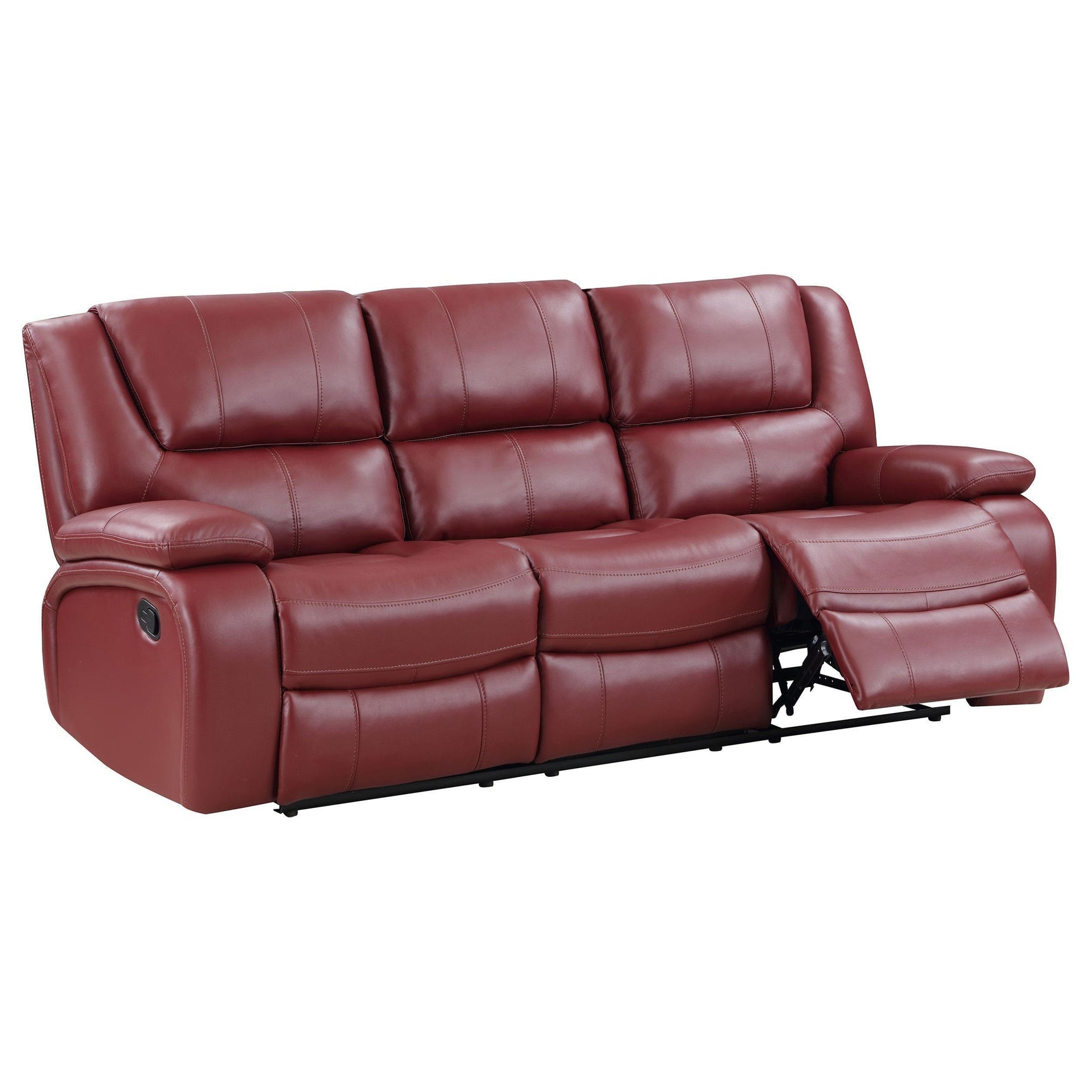 Camila 3-piece Upholstered Reclining Sofa Set Red 610241-S3 - Ella Furniture