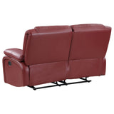 Camila 3-piece Upholstered Reclining Sofa Set Red 610241-S3 - Ella Furniture