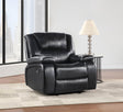 Camila Upholstered Glider Recliner Chair Black 610246 - Ella Furniture