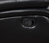 Camila Upholstered Glider Recliner Chair Black 610246 - Ella Furniture