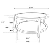 Camillo Round Solid Wood Coffee Table Maple Brown 709698 - Ella Furniture