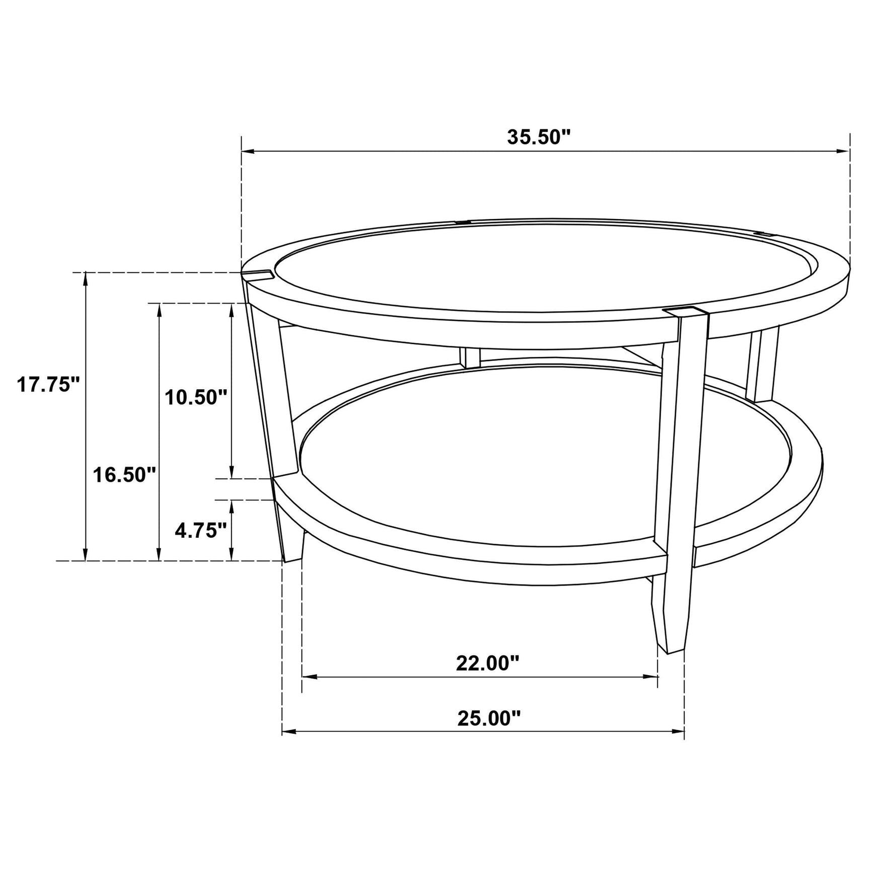 Camillo Round Solid Wood Coffee Table Maple Brown 709698 - Ella Furniture
