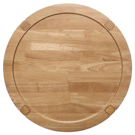 Camillo Round Solid Wood Side End Table Maple Brown 709697 - Ella Furniture