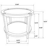 Camillo Round Solid Wood Side End Table Maple Brown 709697 - Ella Furniture