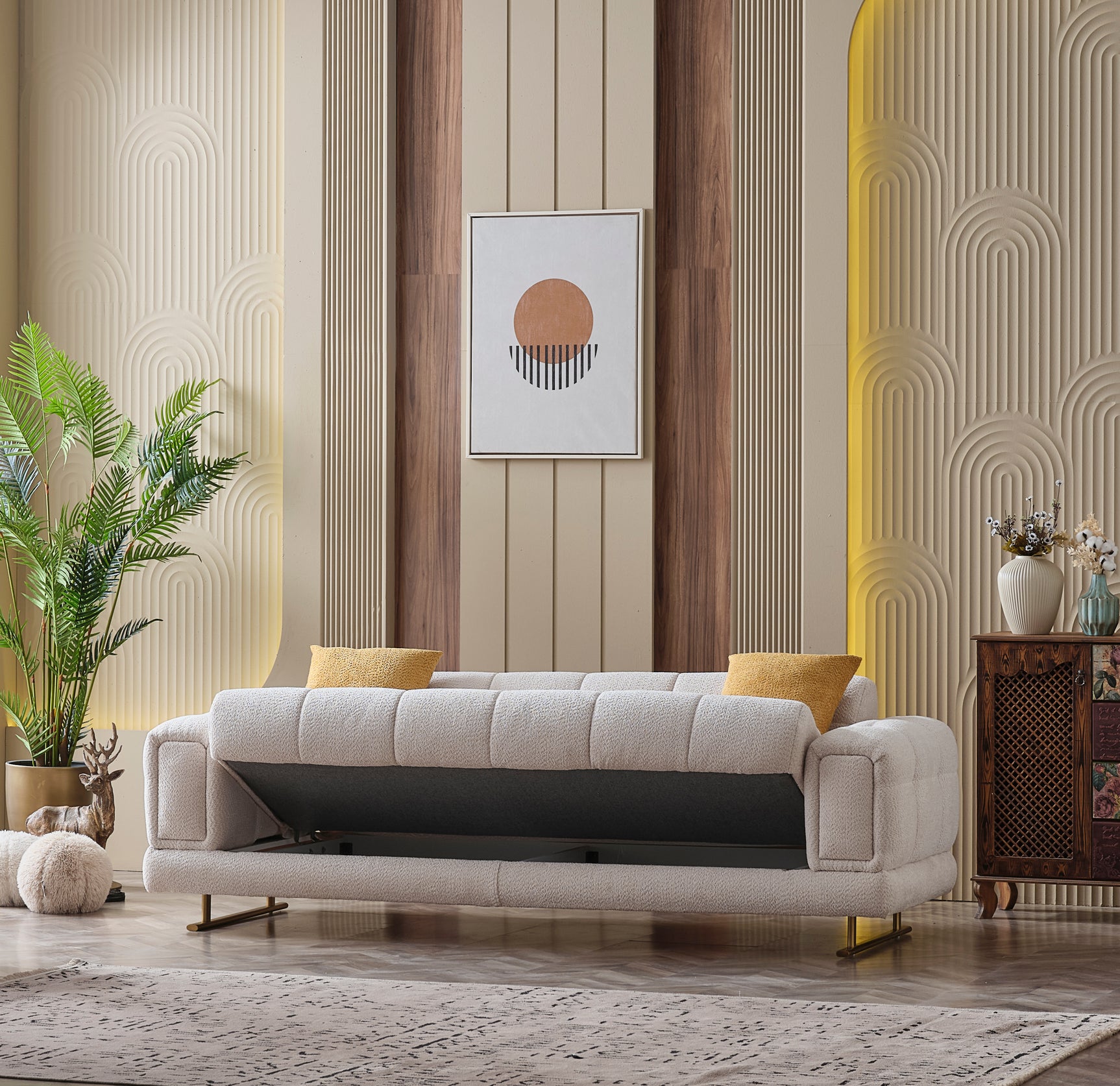 Cove Ivory Boucle Living Room Set [ETA: 05/30]