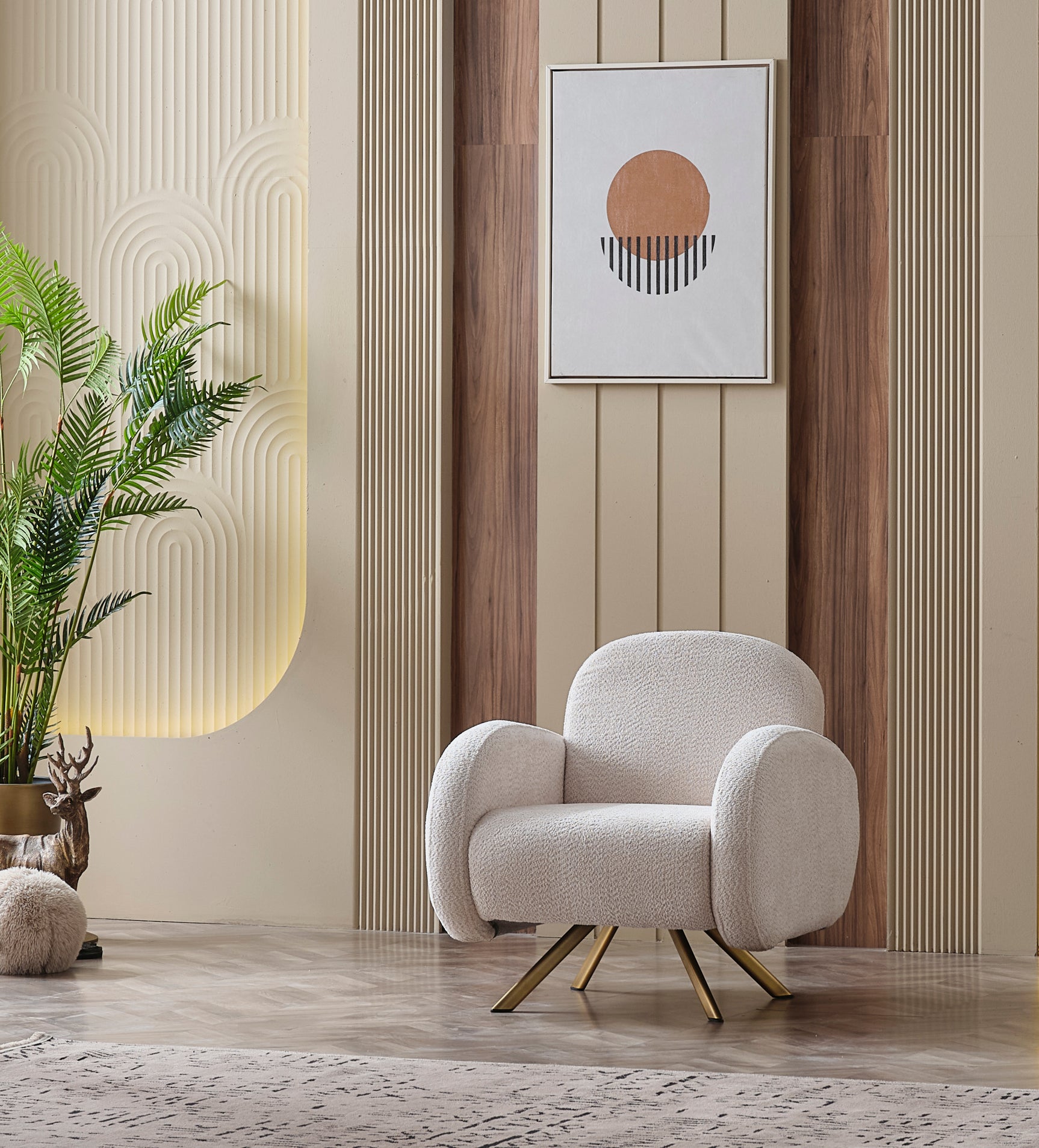 Cove Ivory Boucle Living Room Set [ETA: 05/30]