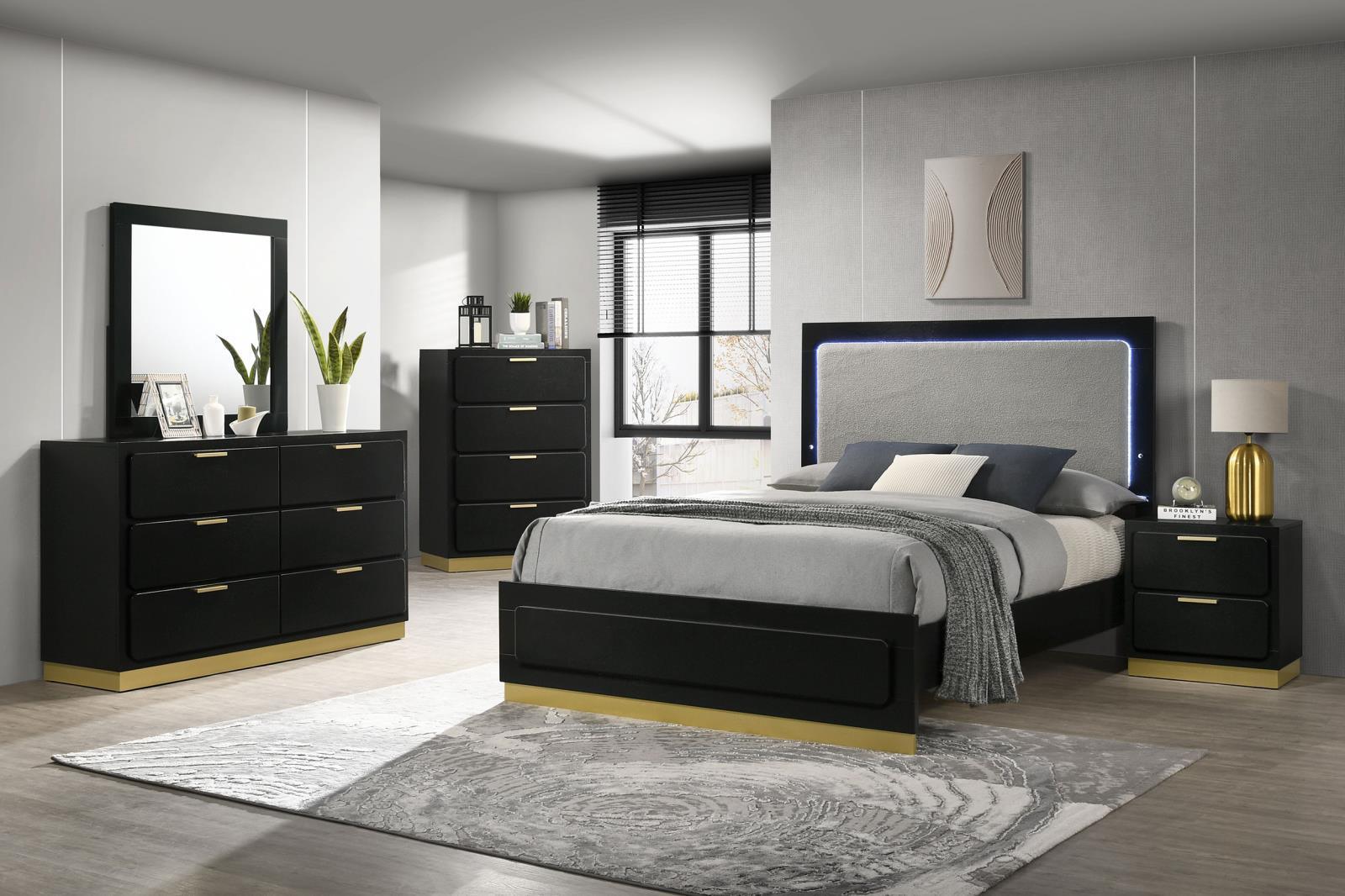 Caraway 2-Drawer Nightstand Bedside Table Black 224782 [ETA: 5/8/2024] - Ella Furniture
