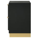 Caraway 2-Drawer Nightstand Bedside Table Black 224782 [ETA: 5/8/2024] - Ella Furniture