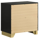 Caraway 2-Drawer Nightstand Bedside Table Black 224782 [ETA: 5/8/2024] - Ella Furniture