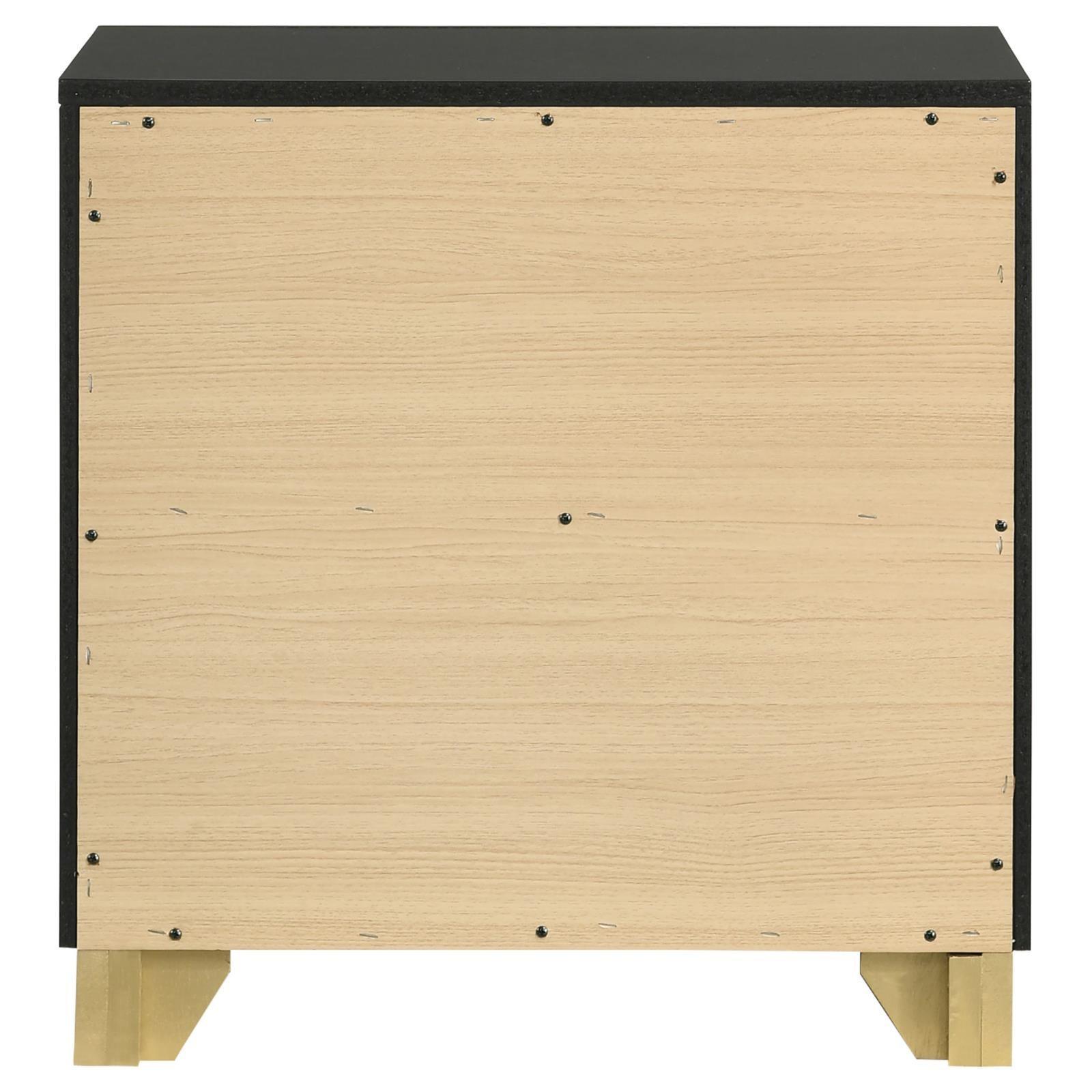 Caraway 2-Drawer Nightstand Bedside Table Black 224782 [ETA: 5/8/2024] - Ella Furniture