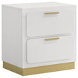 Caraway 2-Drawer Nightstand Bedside Table White 224772 [ETA: 5/8/2024] - Ella Furniture