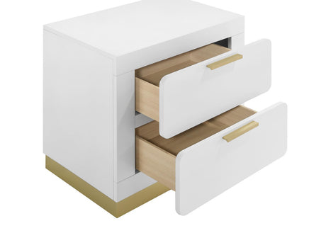 Caraway 2-Drawer Nightstand Bedside Table White 224772 [ETA: 5/8/2024] - Ella Furniture