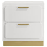 Caraway 2-Drawer Nightstand Bedside Table White 224772 [ETA: 5/8/2024] - Ella Furniture