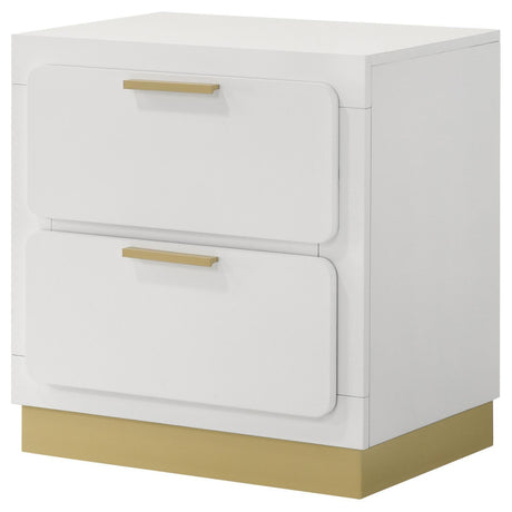 Caraway 2-Drawer Nightstand Bedside Table White 224772 [ETA: 5/8/2024] - Ella Furniture