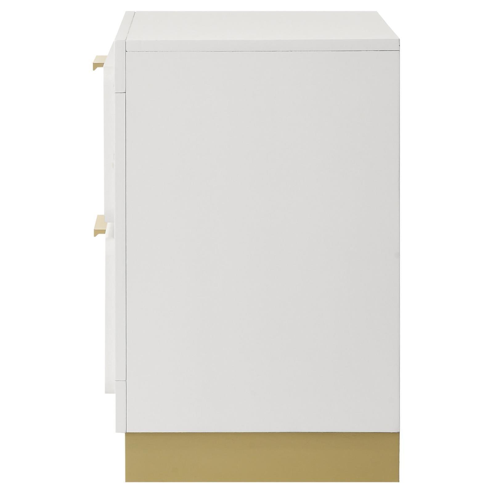 Caraway 2-Drawer Nightstand Bedside Table White 224772 [ETA: 5/8/2024] - Ella Furniture