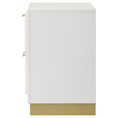 Caraway 2-Drawer Nightstand Bedside Table White 224772 [ETA: 5/8/2024] - Ella Furniture