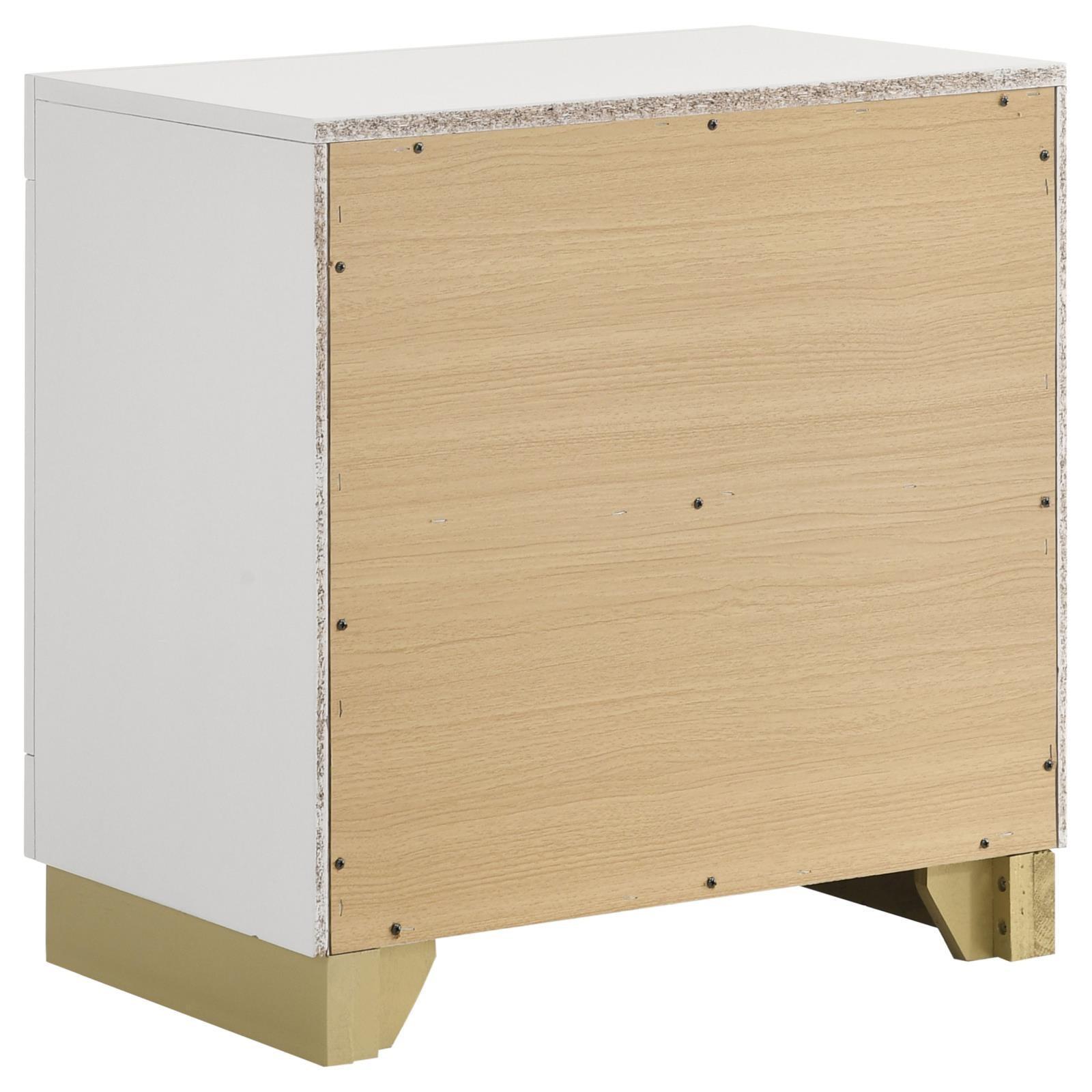Caraway 2-Drawer Nightstand Bedside Table White 224772 [ETA: 5/8/2024] - Ella Furniture