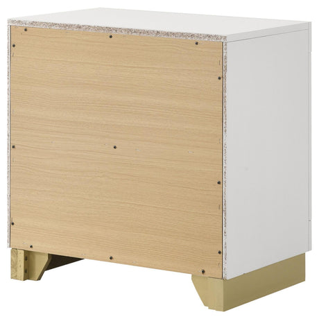 Caraway 2-Drawer Nightstand Bedside Table White 224772 [ETA: 5/8/2024] - Ella Furniture