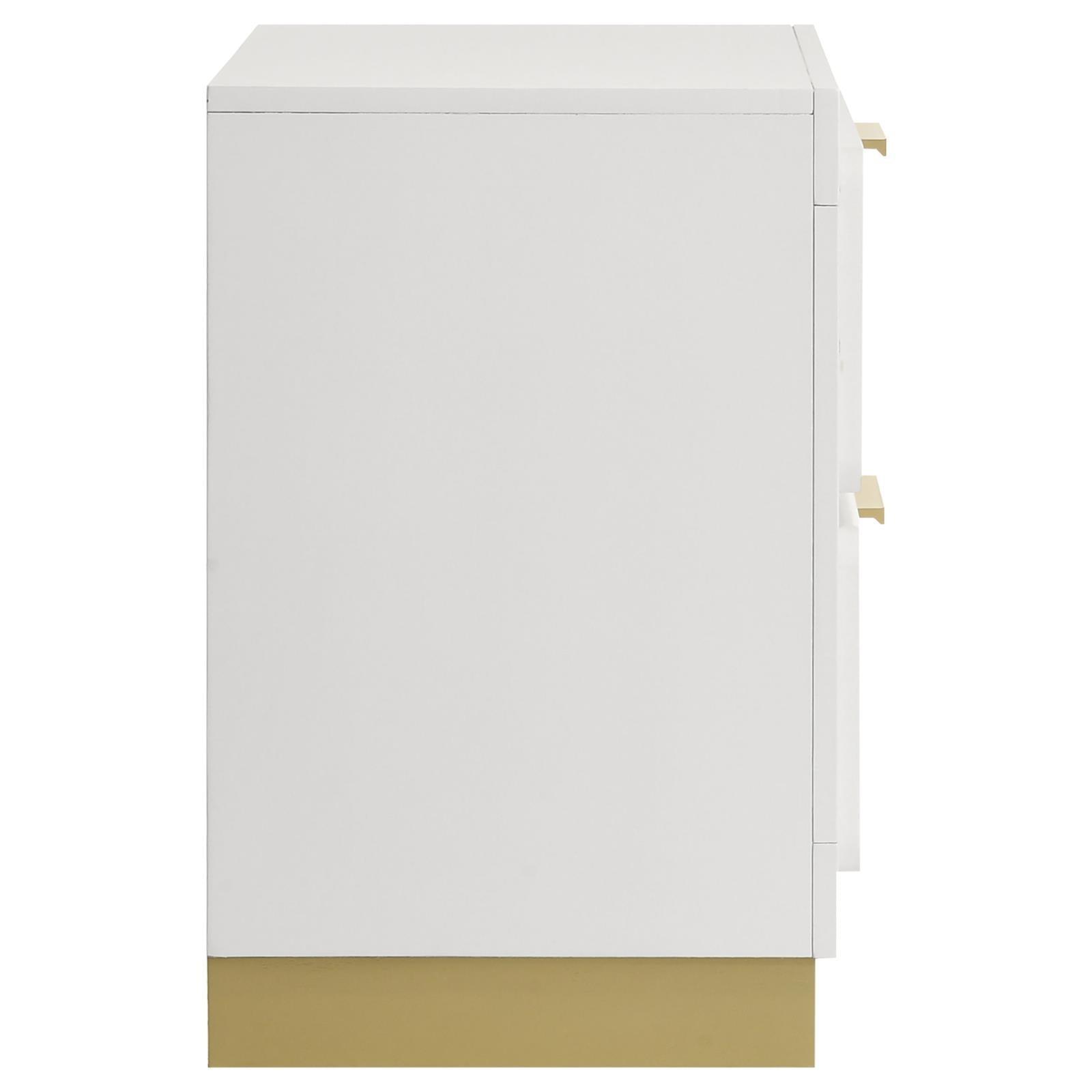 Caraway 2-Drawer Nightstand Bedside Table White 224772 [ETA: 5/8/2024] - Ella Furniture