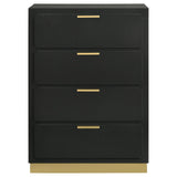 Caraway 4-Drawer Bedroom Chest Black 224785 [ETA: 5/8/2024] - Ella Furniture