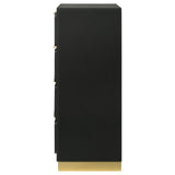 Caraway 4-Drawer Bedroom Chest Black 224785 [ETA: 5/8/2024] - Ella Furniture