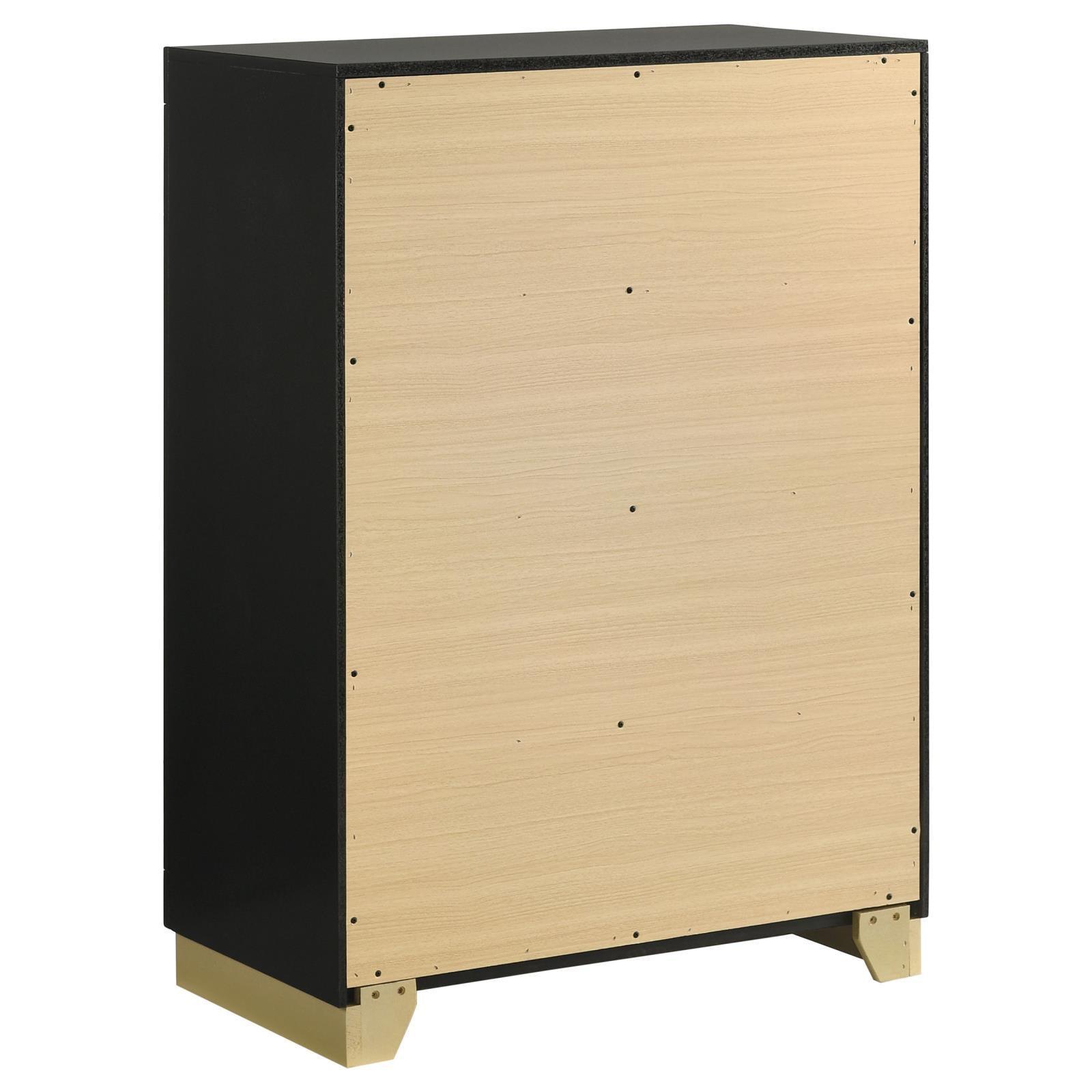 Caraway 4-Drawer Bedroom Chest Black 224785 [ETA: 5/8/2024] - Ella Furniture
