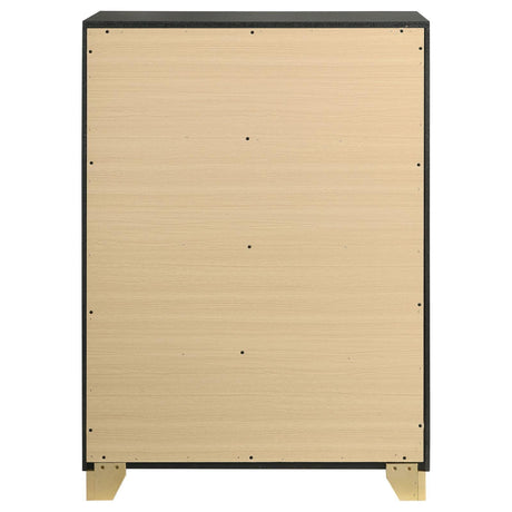Caraway 4-Drawer Bedroom Chest Black 224785 [ETA: 5/8/2024] - Ella Furniture