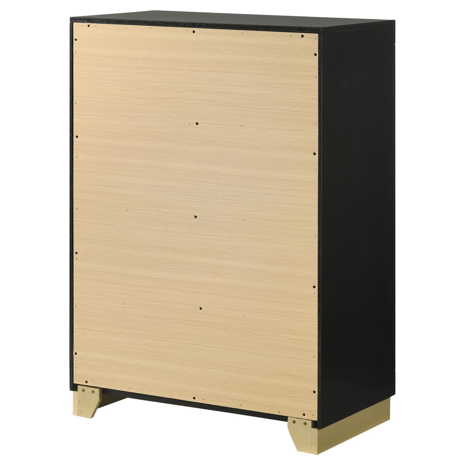 Caraway 4-Drawer Bedroom Chest Black 224785 [ETA: 5/8/2024] - Ella Furniture