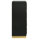 Caraway 4-Drawer Bedroom Chest Black 224785 [ETA: 5/8/2024] - Ella Furniture